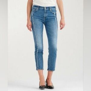 7 For All Mankind Classic Blue Straight Leg Jeans. Edie Style.
